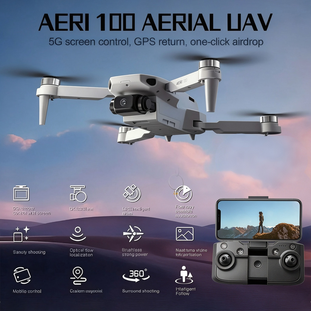 NEW Aeri100 Mini Drone 8K HD D - Drone Propeller Guard ulasan dan harga