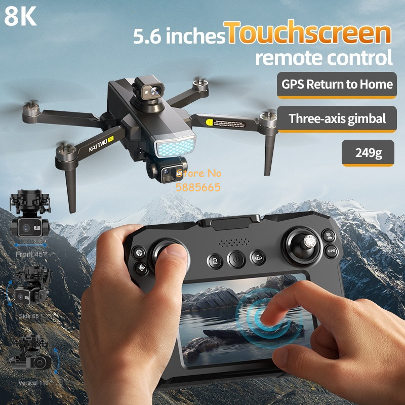 8K ESC 3 Axis Gimbal 5.6In Tou - Drone Gimbal ulasan dan harga
